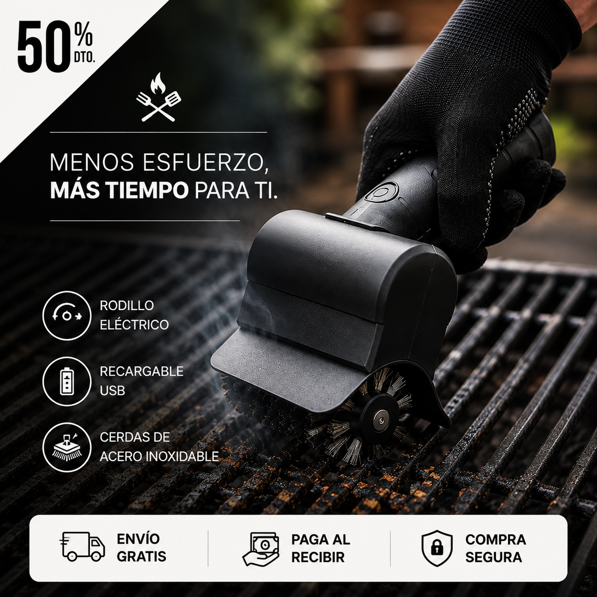 Cepillo Eléctrico para Parrilla