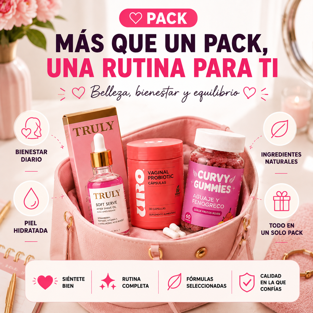 Pack Cuidado Completo Para Ella™ | Bienestar Íntimo & Belleza